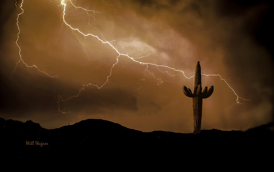 Storm over the Desert Photograph by Will Wagner