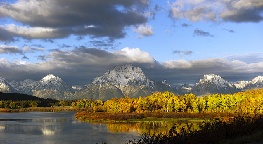 Storm over the Ox Bow and Mt Moran Photograph by Gary Langley