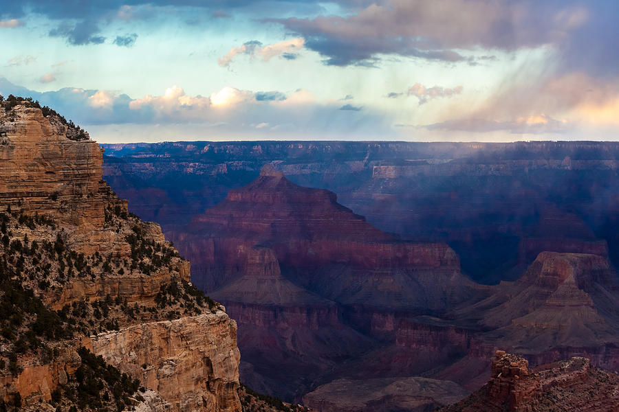 Storm Passes the Grand Canyon Photograph by Ed Gleichman