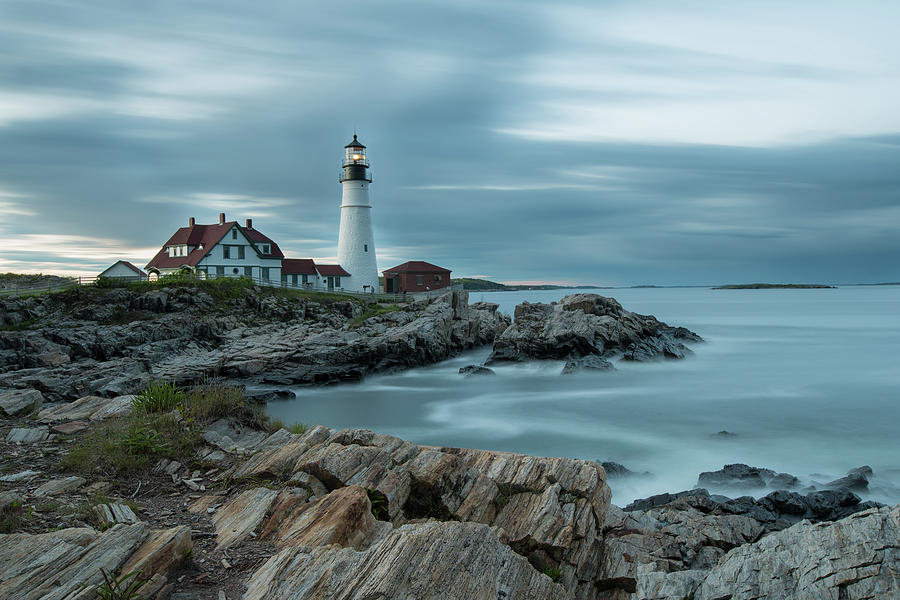 Storm Passing at Portland Head Light Photograph by Jesse MacDonald ...