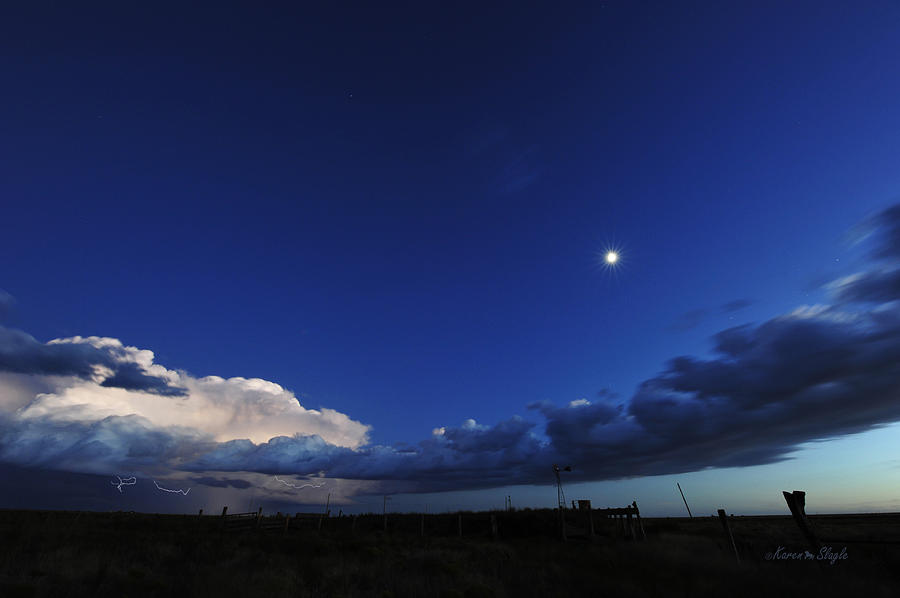 Storm Stars and Moon Photograph by Karen Slagle