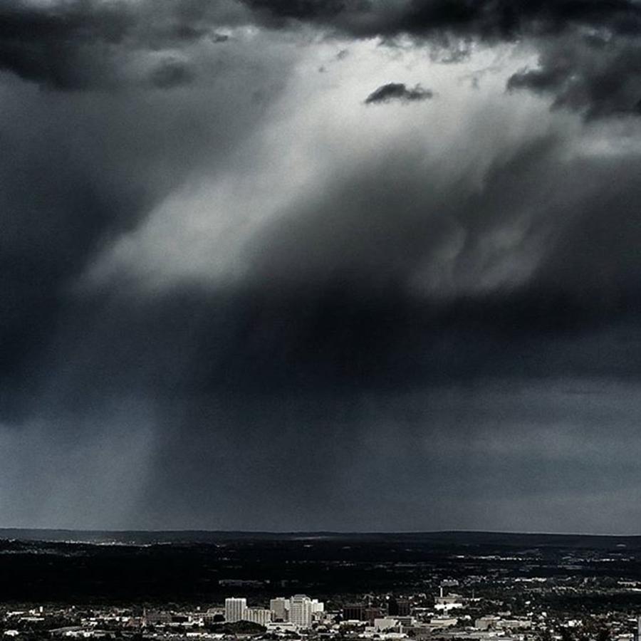 Rainfall Photograph - #storm #stormclouds #rainfall by Angela Curtis