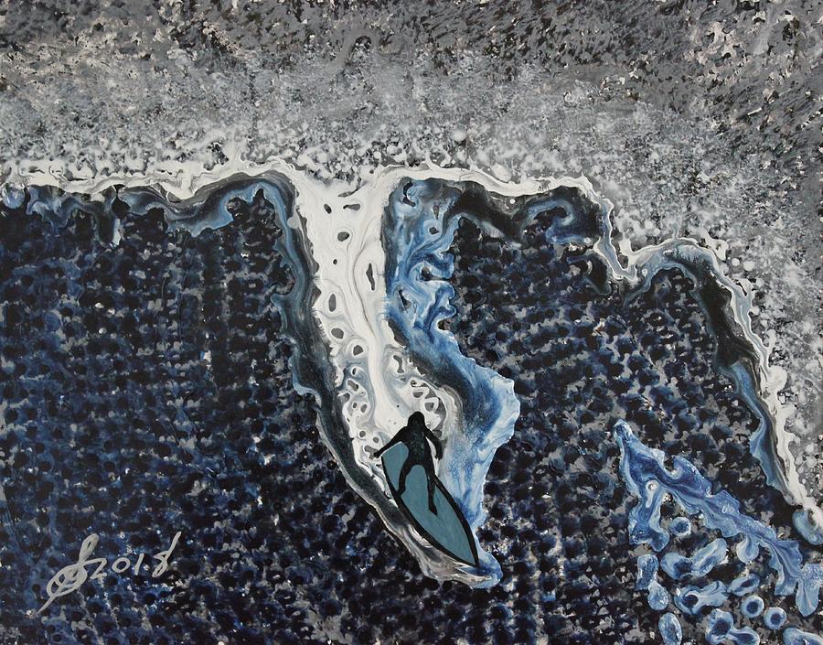 Storm Surfer original painting SOLD Painting by Sol Luckman