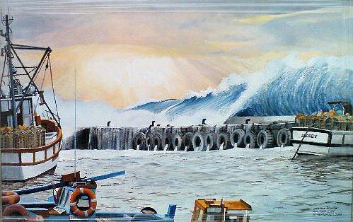 Kalk Bay Painting - Storm Surge by Tim Johnson