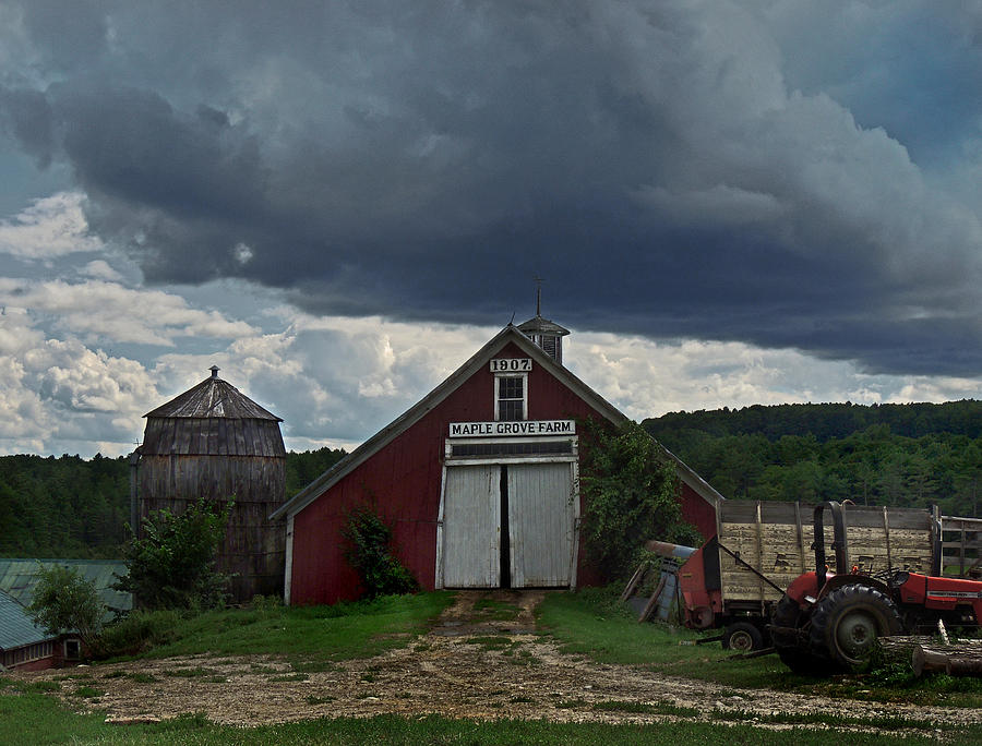 Storm upon Maple Grove Farm Photograph by Nancy Griswold