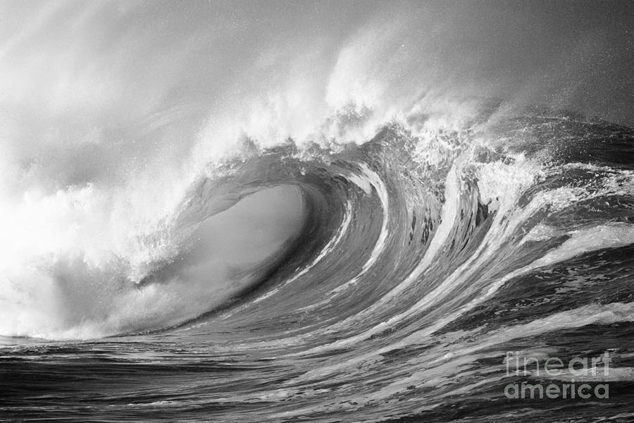Storm Wave - BW Photograph by Ron Dahlquist - Printscapes