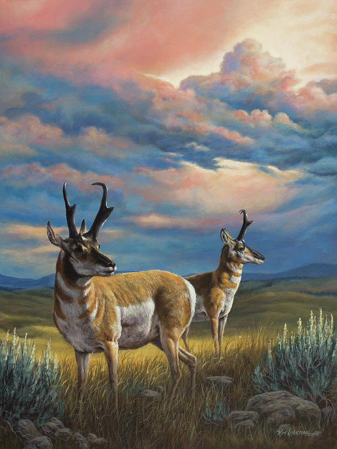 Wildlife Painting - Storms A Brewin by Kim Lockman