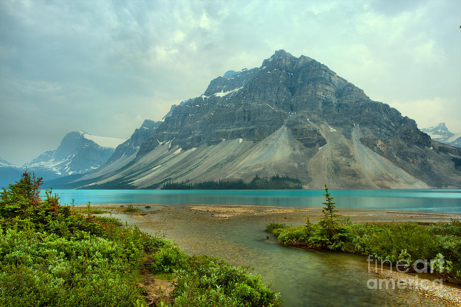 Storms And Smoke Over Bow Lake Photograph by Adam Jewell