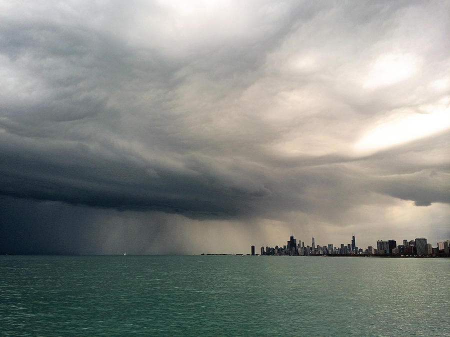 Storms over Chicago Photograph by Laura Kinker
