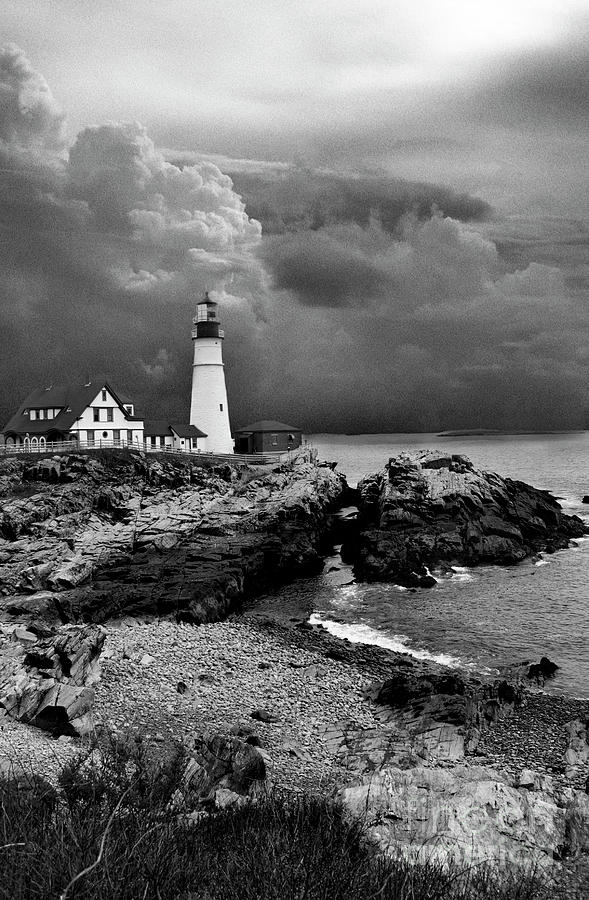 Storms Over The Head Bnw Photograph by Skip Willits