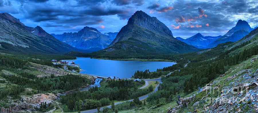 Landscape Photograph - Storms Over The Swiftcurrent Valley by Adam Jewell