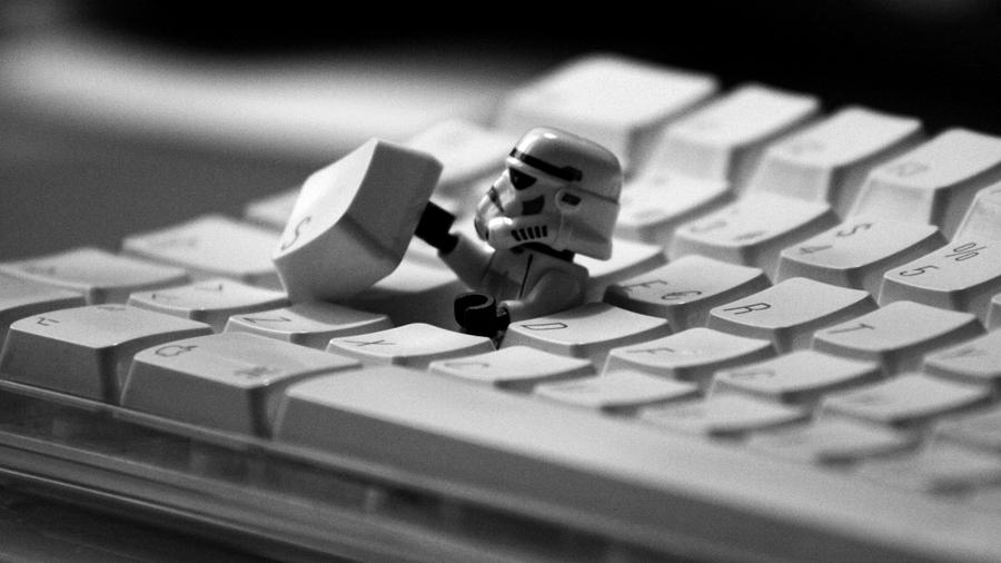 Stormtrooper escaping from the keyboard-1153 by Jovemini ART Stormtrooper escaping from the keyboard-1153 by Jovemini ART