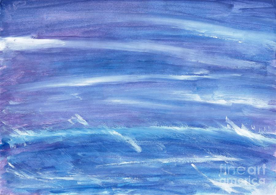 Storm Painting - Stormy Adriatic Sea by Nyna Niny