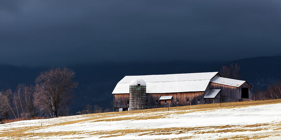 Stormy Barn Panorama Photograph by Alan L Graham