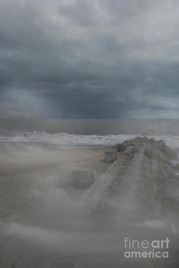 Stormy Beach  Photograph by Skip Willits