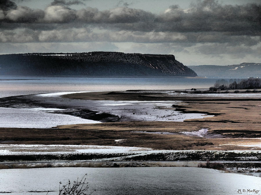 Stormy Blomidon Up Close and Personal Photograph by Celtic Artist Angela Dawn MacKay