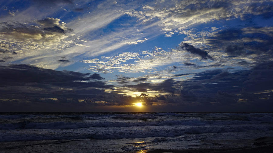 Stormy Blue Sunrise Photograph by Lawrence S Richardson Jr