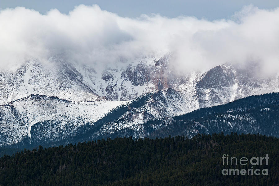 Stormy Clouds on Pikes Peak Photograph by Steven Krull
