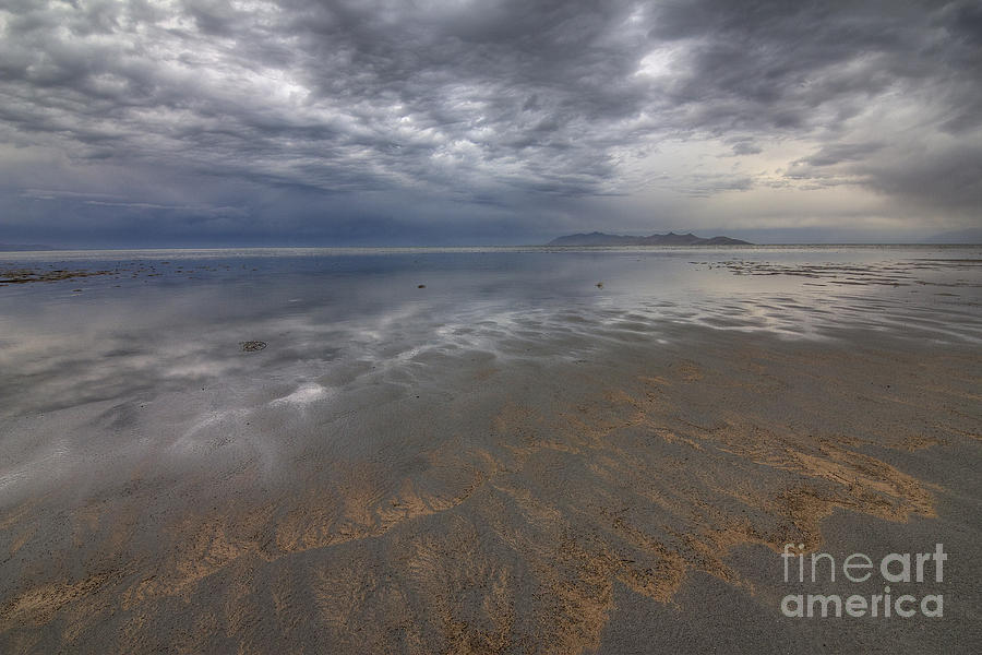 Stormy Clouds Over Antelope Island Photograph by Spencer Baugh