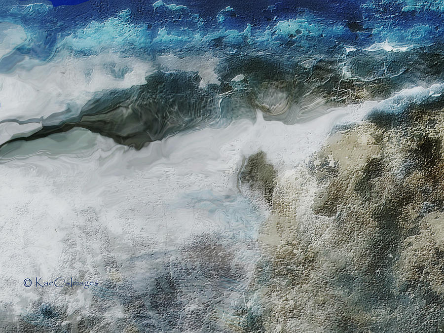 Stormy Sea Digital Art - Stormy Coastline by Kae Cheatham