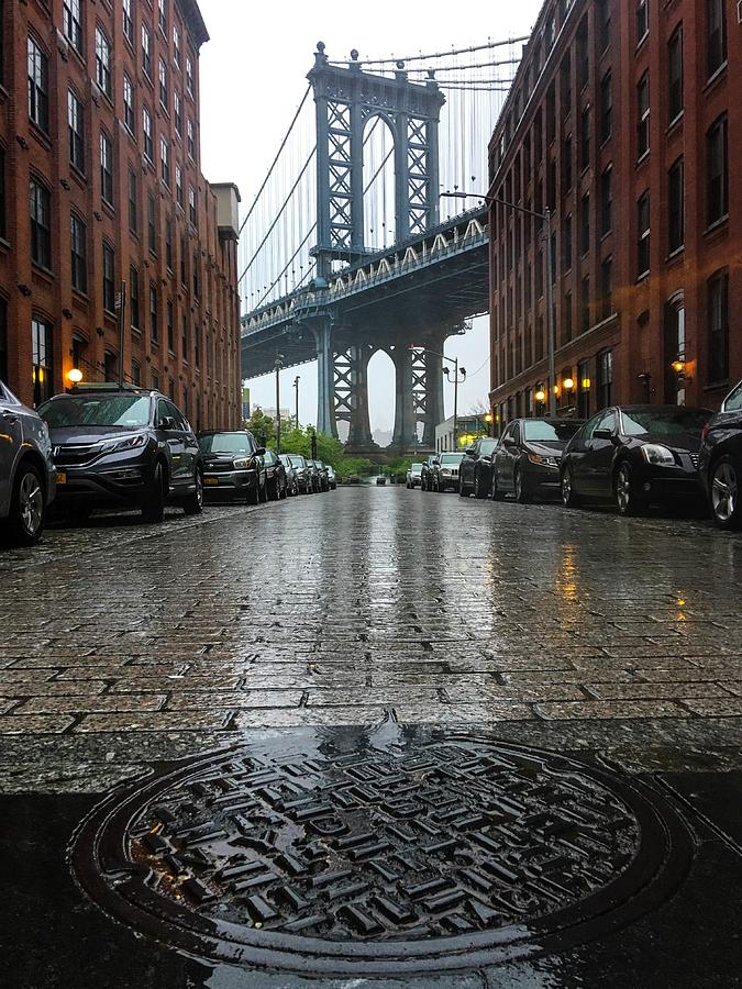 New York City Photograph - Stormy D U M B O  by Rand Ningali