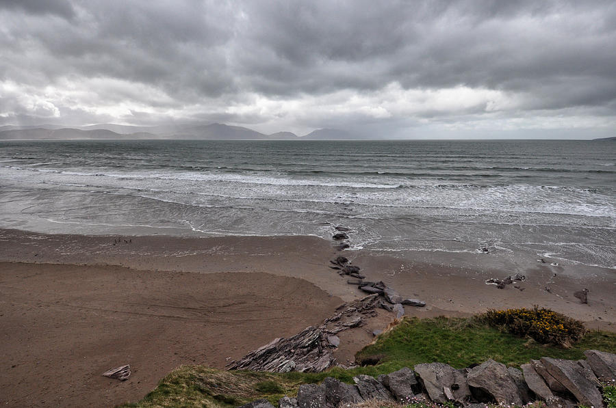 Stormy Day at Inch Beach - Dingle Peninsula - County Kerry - Ireland Photograph by Bruce Friedman