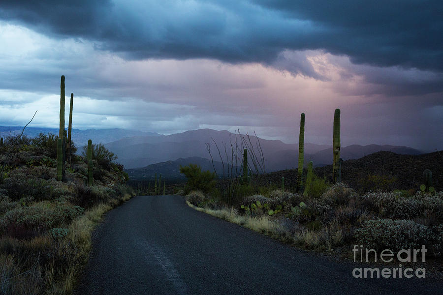 Stormy Desert Road Photograph by Billy Bateman