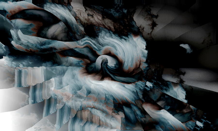 Fantasy Digital Art - Stormy Emotions by Abstract Angel Artist Stephen K