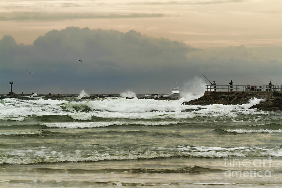 Stormy Fishing Photograph by Deborah Benoit