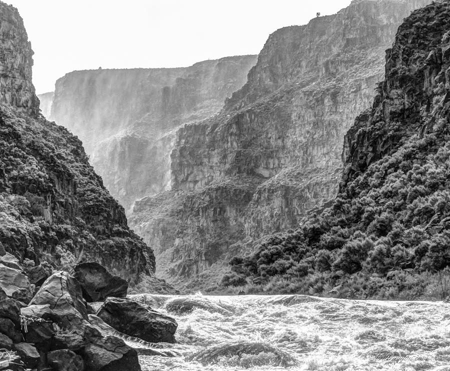 Black And White Photograph - Stormy Gorge  by Britt Runyon
