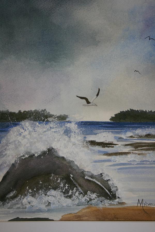 Stormy Inlet Painting by Michele Turney