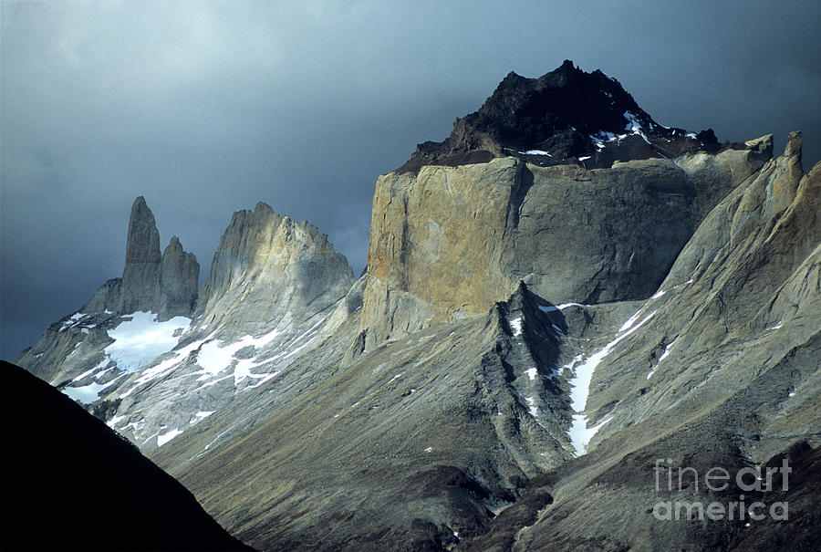 Stormy Light Over Los Cuernos del Paine  Photograph by James Brunker