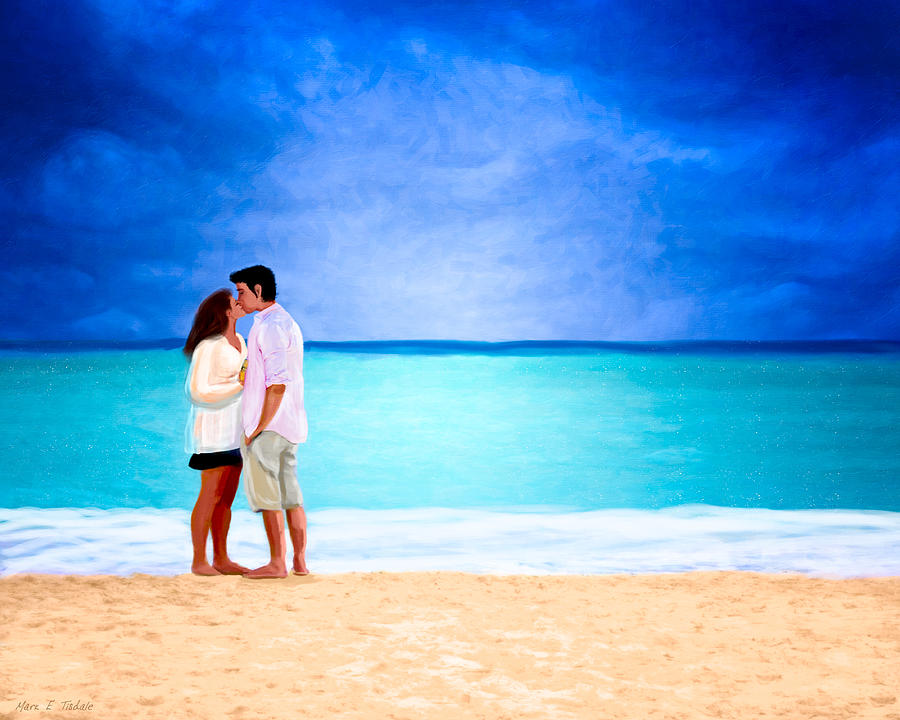 Beach Photograph - Stormy Love - Playa Del Carmen by Mark Tisdale