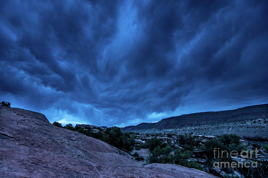 Stormy Night Sky Arches National Park - Utah Photograph by Gary Whitton