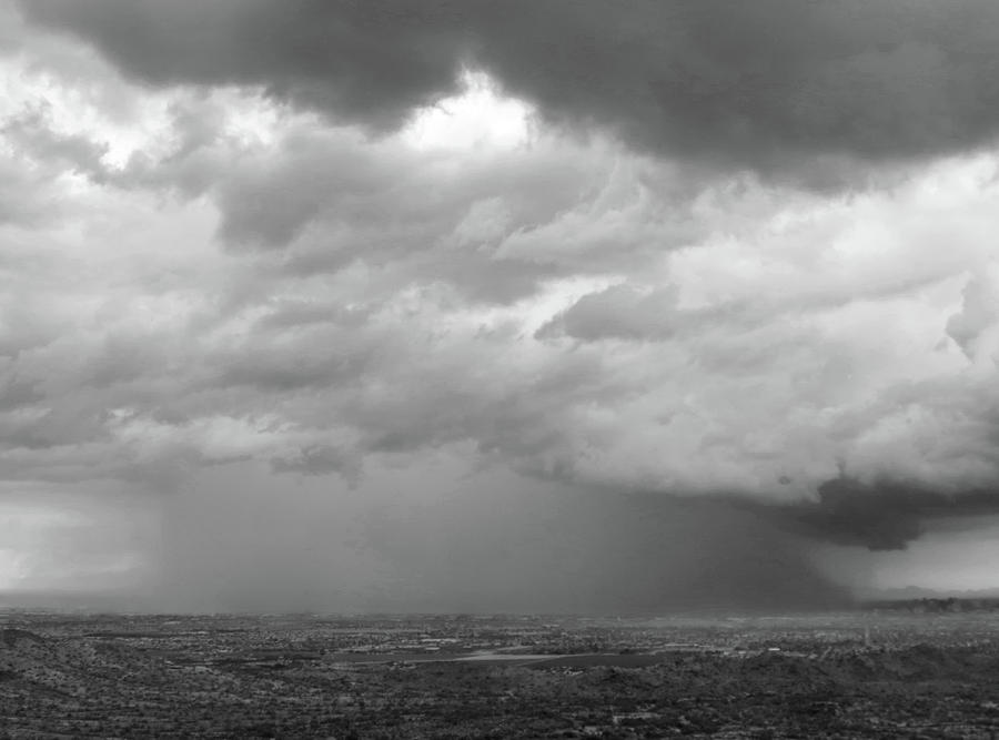 Stormy Phoenix Black and White Photograph by Laurel Powell