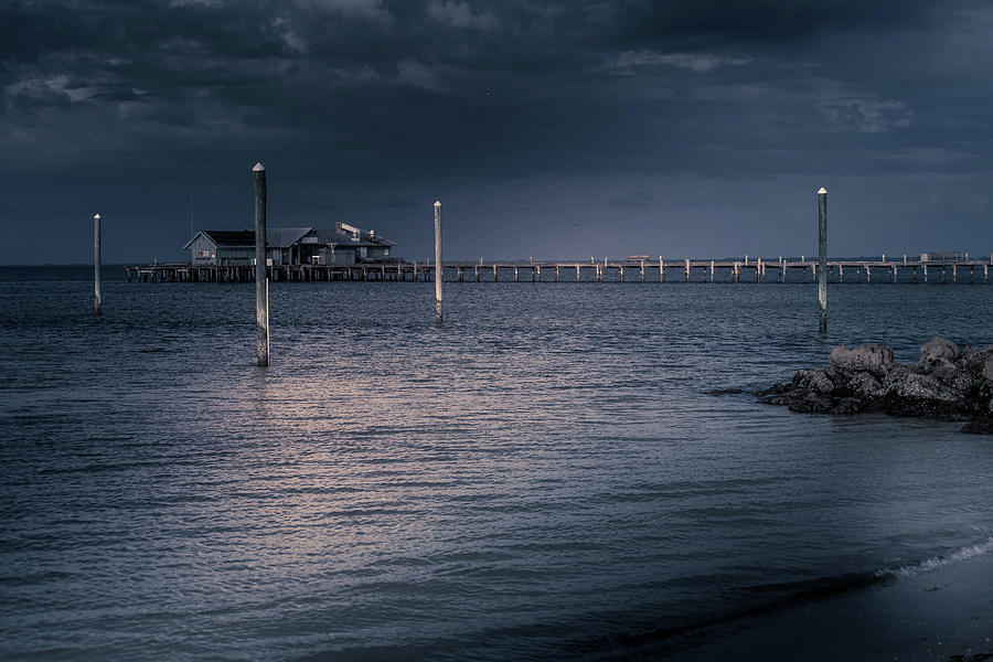 Stormy Pier Photograph by Doug Camara
