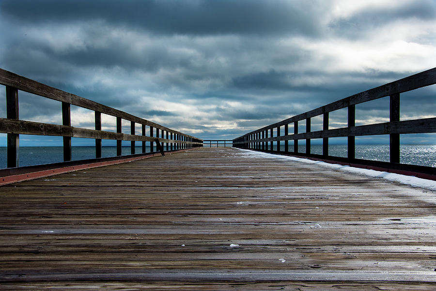 Stormy Pier Photograph by Douglas Milligan