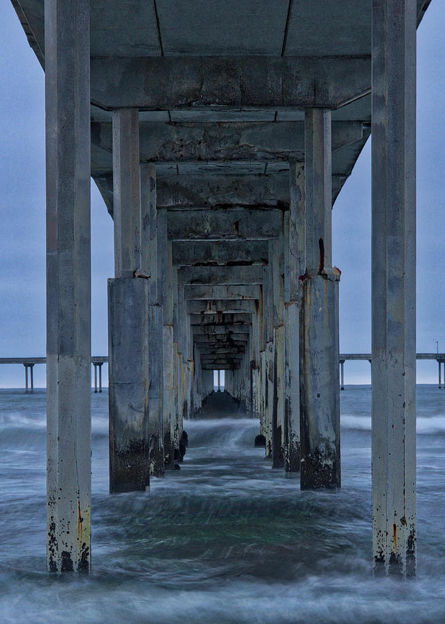 Stormy Pier in Ocean Beach Photograph by Bryant Coffey