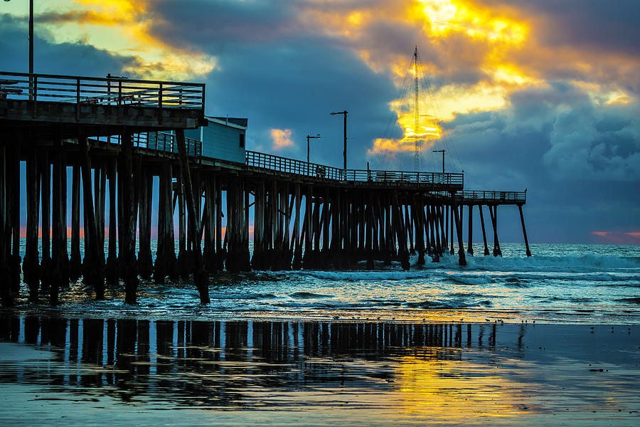 Stormy Pier Sunset Photograph by Garry Gay