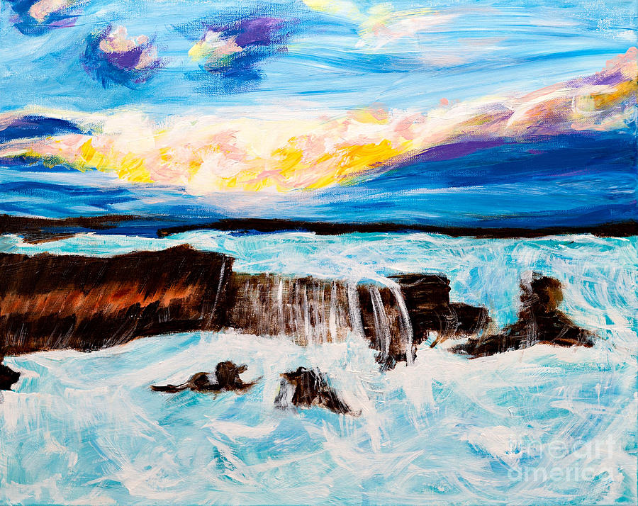 Stormy Sea Painting by Art by Danielle