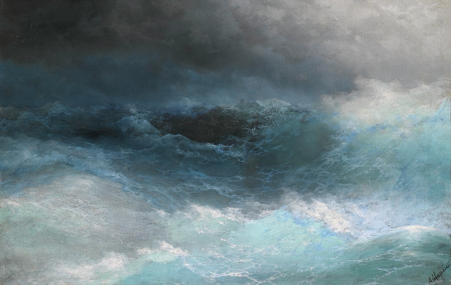 Stormy Sea Painting by Ivan Aivazovsky