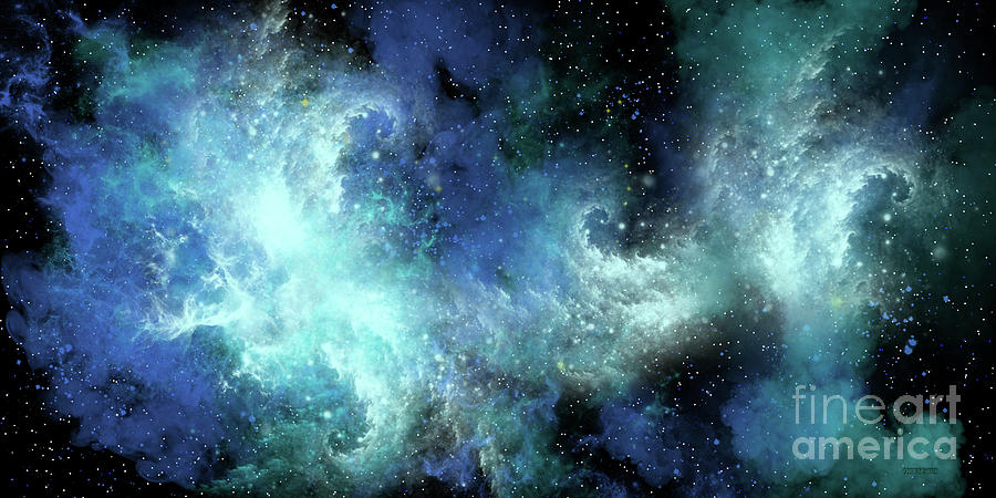 Stormy Sea Nebula Digital Art by Corey Ford