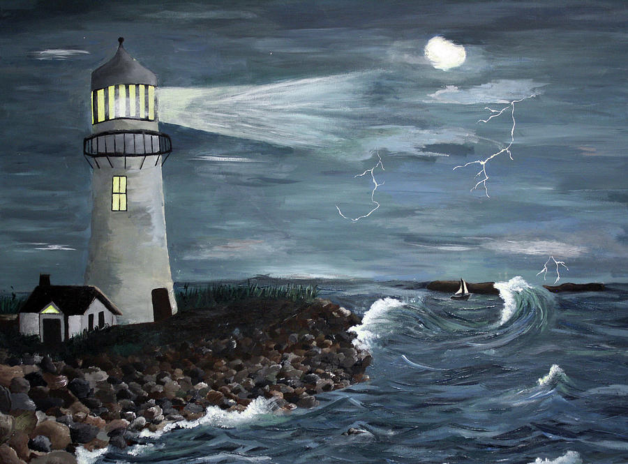 Stormy Seas Painting By Aria Pegg