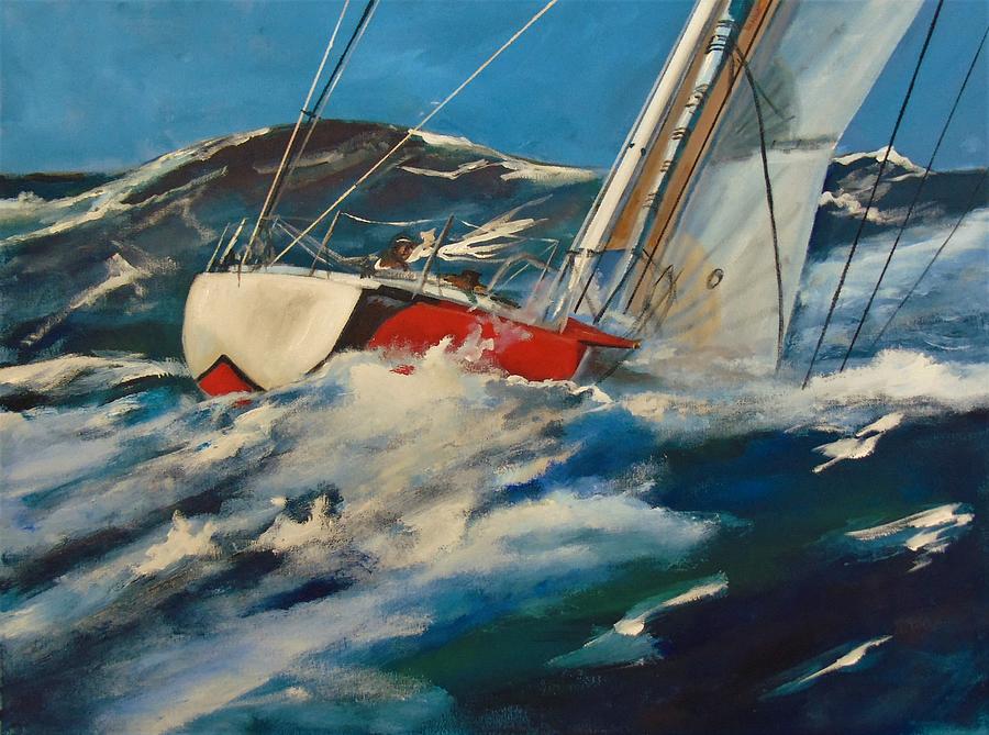 Stormy Seas Painting by Terence R Rogers