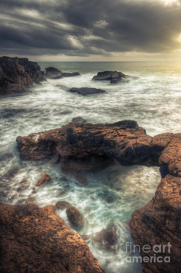 Winter Photograph - Stormy Seascape by Carlos Caetano
