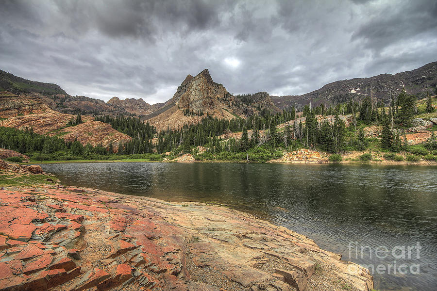 Stormy Skies Over Lake Blanche And Sundial Peak Photograph by Spencer Baugh