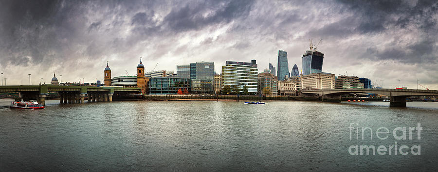 Stormy skies over London Photograph by Jane Rix