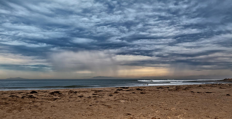 Beach Photograph - Stormy Skies over Ventura California by Angela Stanton