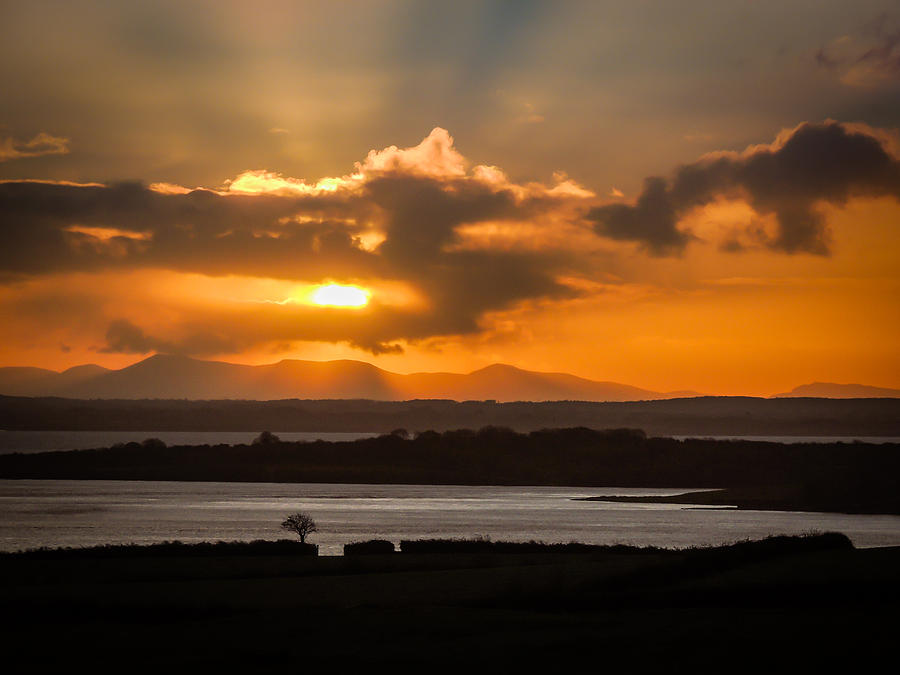 Stormy Sunrise Over Irelands Shannon Estuary Photograph by James Truett