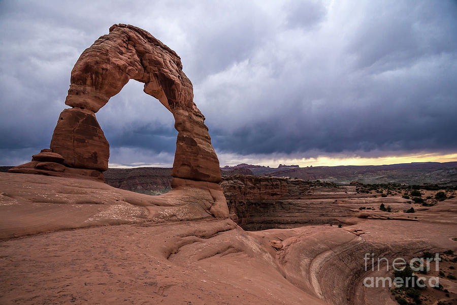 Stormy Sunset  2 - Delicate Arch - Moab - Utah Photograph by Gary Whitton
